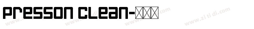 Presson Clean字体转换
